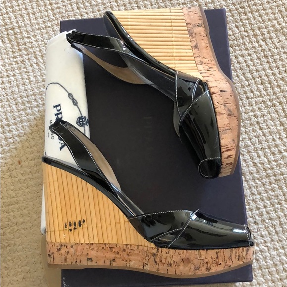 Prada Milano Calzature Donna Cork-Wedge - Picture 5 of 7